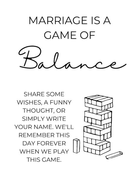 Jenga Wedding Guest Book Sign Wedding Sign Digital Download Marriage is a Game of Balance Sign - Etsy Jenga Wedding Guest Book, Jenga Wedding, Guest Book Sign Wedding, Wedding Guest Signing, Wedding Letters, Guest Signing, Wedding Guest Book Sign, Funny Thoughts, Wedding Quotes