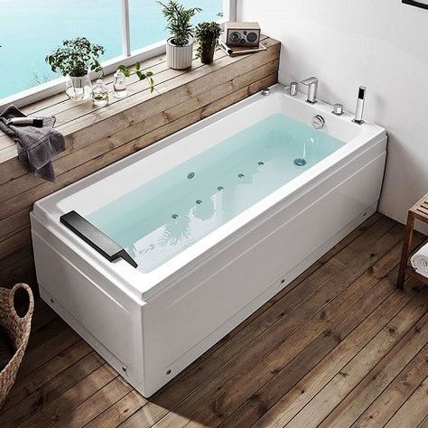 Jetted Tubs Master Bath, Bathroom With Jacuzzi, Tiny Cabin Design, Relax Room, Jacuzzi Bathtub, Spa Bathtub, Jetted Bath Tubs, Double Ended Bath, Bathtub Design