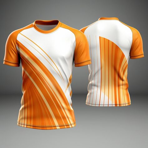 Orange and White Sports Tee Design with Dual Views Volleyball Jerseys, Sports Tee, Sports Tees, Anime Movies, Tee Design, Volleyball, Shirt Design, Graphic Resources, Tshirt Designs