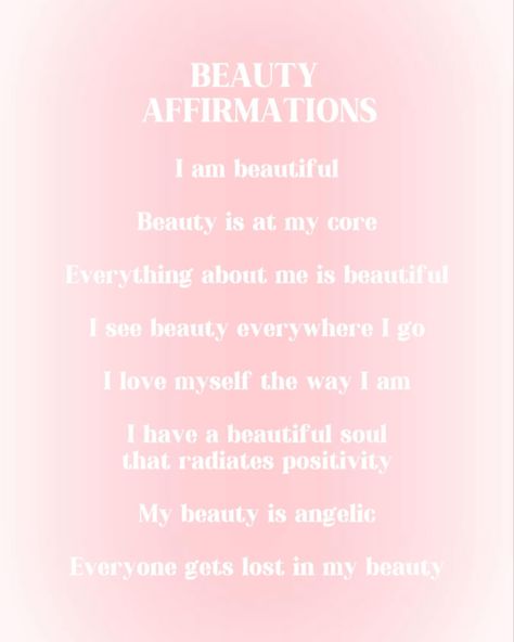 Angelic Beauty Affirmations, Subliminal Affirmations, Beauty Affirmations, Tell Me Something Good, Lucky Girl, Made By Me, Affirmations, Angel, Beauty