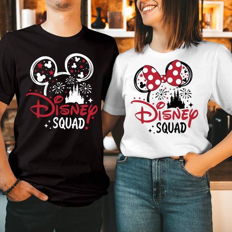 Heading to Disneyland for a family holiday? Check out our Disney Squad Mickey Minnie Mouse Trip 2024 Family Holiday T-Shirt. It's perfect for matching with the whole family, and it's 50% off! Click to shop now! #FamilyVacation #Disneyland2024 #MatchingShirts 2024 Family, Vacation Tops, Uniform Fashion, Mickey Minnie Mouse, Mickey Minnie, Mickey And Friends, Family Holiday, Matching Shirts, Long Hoodie