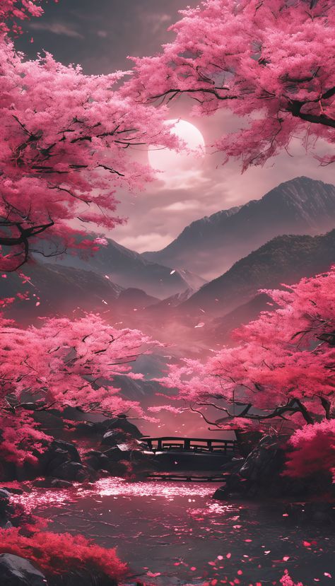 Iphone Phone Wallpapers, Spring Anime, Top Wallpaper, Cherry Blossom Wallpaper, Free Wallpaper Backgrounds, Blossom Season, Dreamy Artwork, Japanese Art Prints, Cherry Blossom Season