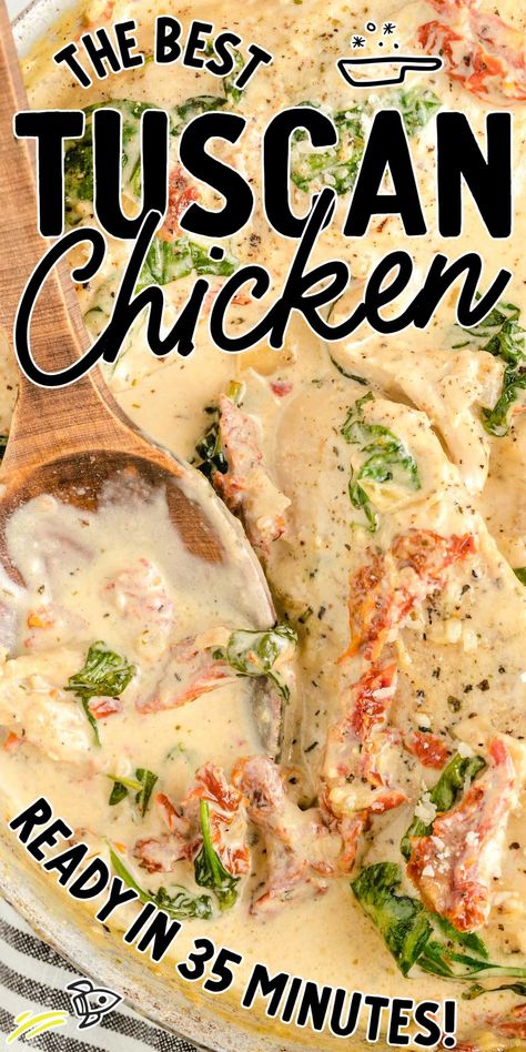 Tuscan Chicken Easy Lasagna Casserole, 30 Minute Meals Chicken, Creamy Tuscan Chicken Recipe, Recipes With Parmesan Cheese, Tuscan Garlic Chicken, Tuscan Chicken Pasta, Crockpot Chicken And Dumplings, Creamy Tuscan Chicken, Seared Chicken Breast