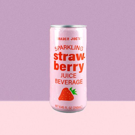 Trader Joe's Limited-Edition Sparkling Strawberry Juice Is the Best Mixer for Summer Drinks Strawberry Juice Packaging, Strawberry Packaging, Elderflower Spritz, Citrus Cocktail, Logo Moodboard, Fresh Drink, Drinks Packaging, Strawberry Aesthetic, Joe And The Juice