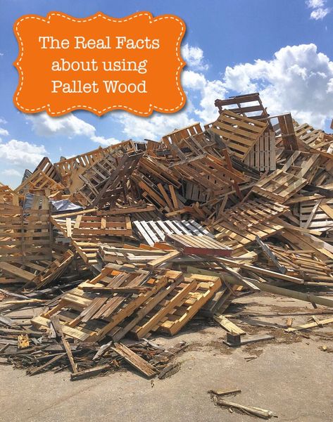 The Real Facts About Using Pallet Wood - Pretty Handy Girl Pallet Barn, Pallet Building, Diy Wood Pallet Projects, Pallet Shed, Pallet House, Used Pallets, Pallet Projects Furniture, Pallet Creations, Recycled Pallets