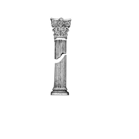 Greek Pillar Tattoo Design, Greek Collums Tattoo, Roman Pillar Tattoo, Pillar Tattoo Design, Greek Pillars Drawing, Greek Filler Tattoo, Roman Column Tattoo, Greek Temple Tattoo, Columns Tattoo