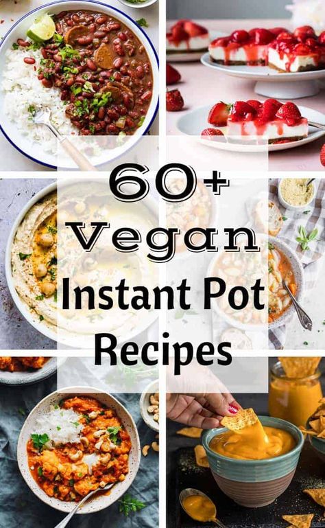 From easy mains to snacks to breakfasts and desserts, is there anything the Instant Pot doesn't do? Whether you are a longtime IP lover looking to expand your recipe repertoire or a newbie to the world of multi cookers, this collection of more than 60 vegan Instant Pot recipes is for you! Vegan Instant Pot, Multi Cooker Recipes, Instant Pot Recipes Vegetarian, Vegan Instant Pot Recipes, Vegan Living, Glutenfree Dairyfree, Instant Pot Dinner Recipes, Recipes Vegan, Instapot Recipes