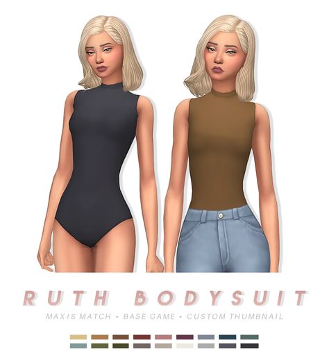 Sims 4 Bodysuit, Pelo Sims, The Sims 4 Packs, Sims 4 Mm Cc, Sims 4 Expansions, Sims 4 Gameplay, Sims 4 Dresses, Sims 4 Characters, Sims 4 Mm