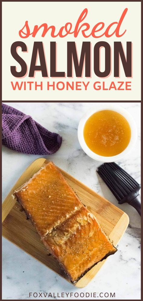 Smoked Salmon Glaze Recipes, Salmon With Honey Glaze, Honey Smoked Salmon, Salmon Recipes Brown Sugar, Smoked Fish Recipe, Salmon With Honey, Easy Fish Dinners, Bagel With Cream Cheese, Honey Glazed Salmon