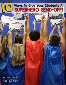 10 Ways To Give Your Students A Superhero Send-Off! Superhero Graduation Theme, Superhero Week, Superhero Activities, Superheroes Theme, Superhero Class, Kindergarden Graduation, Superhero School, Last Week Of School, Superhero Classroom Theme