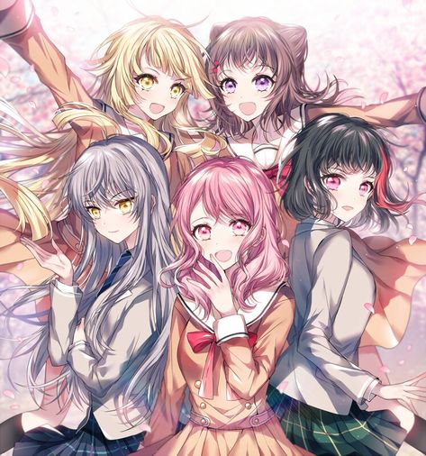 BanG Dream! Girls Band Party! Persona Anime, Anime Group, Anime Friendship, Anime Sisters, Dream Anime, 5 Anime, Friend Anime, Fete Anime, Anime Best Friends