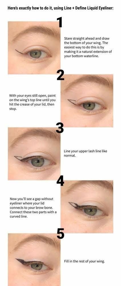 Eyeliner For Hooded Eyes Natural, Double Eyelids Eyeliner, Makeup For Round Eyes Eyeliner, Aesthetic Makeup Hooded Eyes, Black Eyeliner Looks Hooded Eyes, Fairy Makeup Hooded Eyes, Fun Eyeliner For Hooded Eyes, Hooded Eyes Liner, Wing Liner For Hooded Eyes