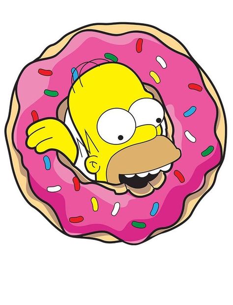 Simpsons Donut, Homer Simpson, The Simpsons, Donuts, I Hope, Pink, Color