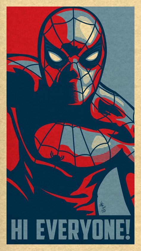 CIVIL WAR / FAN ART on Behance Spiderman Pop, Shepard Fairey Art, Original Spiderman, Avengers Wall Art, Superhero Pop Art, Avengers Wall, Spiderman Poster, Sports Illustration, Marvel Paintings