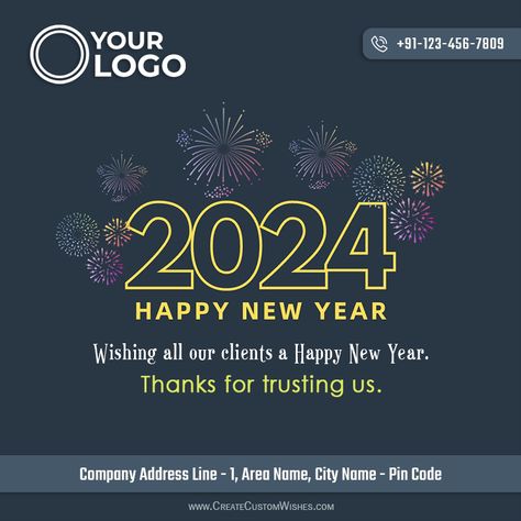 Make Happy New Year 2024 Wishes for Corporate Business Happy New Year 2024 Business, Happy New Year 2024 Company, Happy New Year 2024 Business Wishes, Business New Year Wishes, 2024 Template, Business Wishes, 2024 Wishes, New Year Post, New Years Countdown