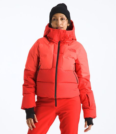 Women’s Cold Spell Cropped Down Jacket | The North Face Snowboarding Jackets, Jacket Storage, Womens Athletic Outfits, Snowboard Jacket, Ripstop Fabric, Fiery Red, Waterproof Jacket, Athletic Outfits, North Face Women