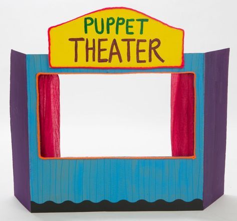 Puppet Theater Diy, Diy Puppet Theater, Puppet Show Stage, Kids Puppet Theater, Diy Puppet, Theatre Decorations, Puppet Stage, Theatre Diy, Puppets For Kids