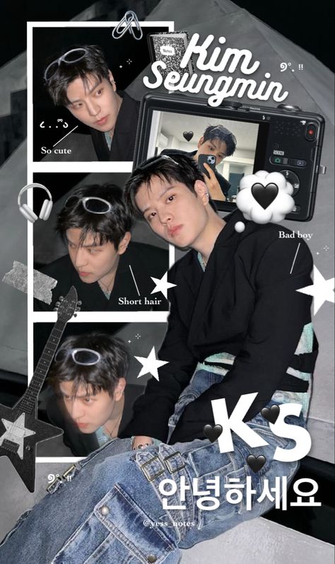 By @yess_notes Seungmin Wallpaper Funny, Kim Seungmin Wallpaper, Cool Kpop Wallpapers, Seungmin Wallpaper, I Love You Puppy, Short Hair For Boys, Kids Zoo, Love Your Smile, Lil Boy