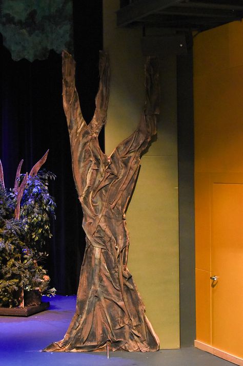 Jungle Book Set Design, Into The Woods Props, Shrek Set Design, Tree Set Design, Kaa Jungle Book, Charlotte Web Costume, Jungle Book Costumes, Into The Woods Musical, Shrek Musical