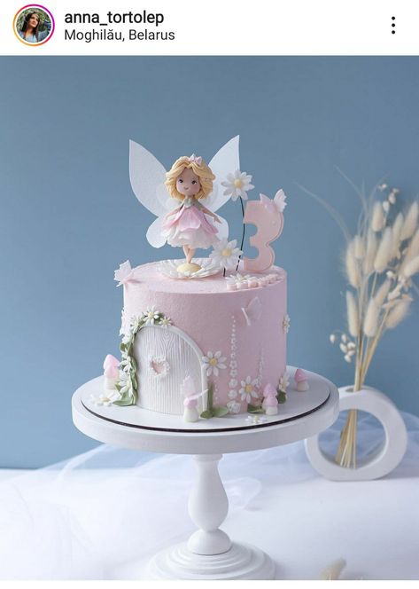 Fairy Theme Birthday Party Cake, Fairy Baby Shower Cake, Fairy Theme Birthday Cake, Fairy Smash Cake, Uşaq Tortları, Fairy Theme Cake, Baby Cake Design, Rapunzel Birthday Cake, Fairy Garden Cake