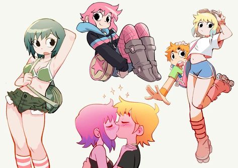 Bryan Lee O Malley, Scott Pilgrim Comic, Ramona Flowers, Scott Pilgrim Vs. The World, Scott Pilgrim, Drawing Reference Poses, Art Inspiration Drawing, Funky Art, Cartoon Art Styles