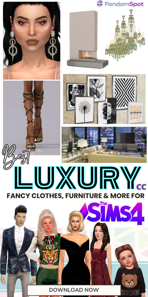 Sims 4 Fancy Cc, Sims 4 Luxury Cc Clothes, Sims 4 Cc Luxury Clothes, Sims 4 Luxury Cc, Sims 4 Luxury, Long Throw Pillows, Clothes Furniture, Rich Decor, Fancy Clothes