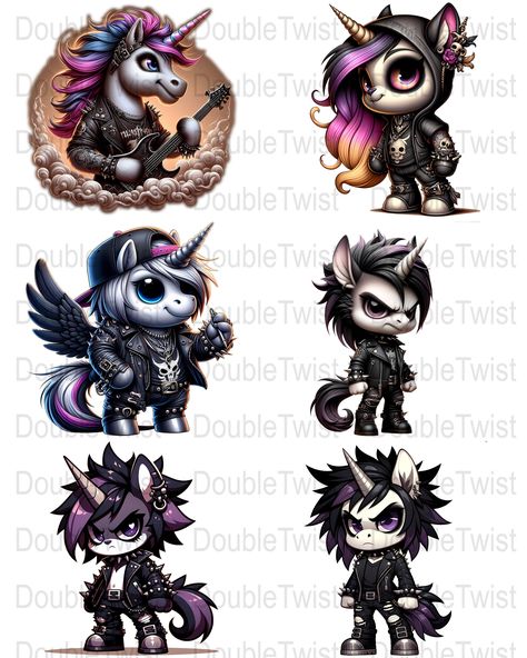 Unicorn Aesthetic Dark, Gothic Unicorn Tattoo, Gothic Unicorn, Mythical Creature Design, Dark Unicorn, Kawaii Pics, Fantasy Unicorn, Unicorn Png, Pop Art Images