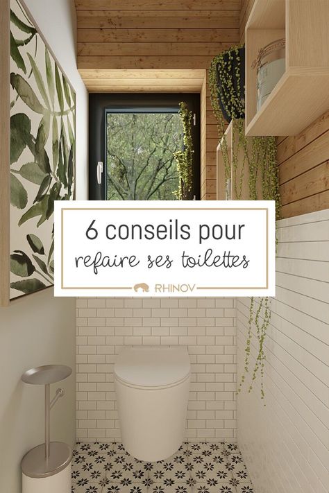 Cliquez pour découvrir nos 6 conseils pour refaire ses toilettes Decoration Wc, Inspiration Wc, Wc Chic, Wc Decoration, Toilet Room Decor, Men Cave, Toilet Room, Couture Mode, Toilet Paper