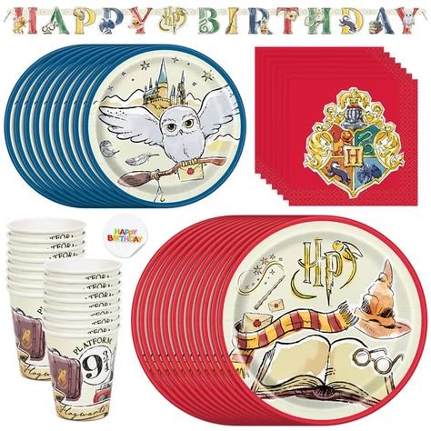 Harry Potter Napkins, Harry Potter Birthday Decorations, Harry Potter Theme Birthday, Woodland Animal Birthday, Harry Potter Bday, Wizard Party, Harry Potter Theme Party, Dinner Party Decorations, Harry Potter Birthday Party