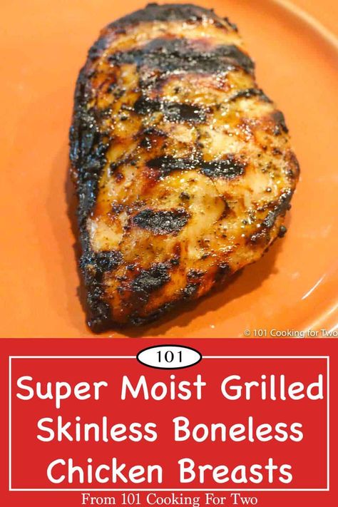 Now you can have great super moist grilled skinless boneless chicken breasts. Start with a combination of brine/marinade than a simple reverse searing method to keep the moisture going. Grilled Boneless Chicken Breast, Pork Roasts, Boneless Skinless Chicken Breast Recipes, Brine Chicken Breast, Keto Entrees, Skinless Chicken Breast Recipes, Chicken Breast Marinade, Moist Chicken Breast, Grilled Chicken Breast Recipes