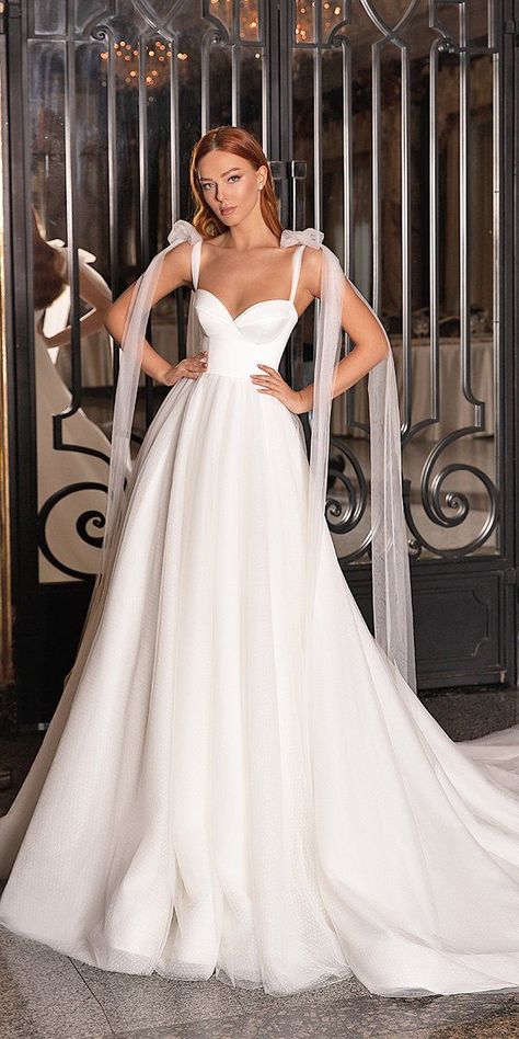 24 Gorgeous Spring Wedding Dresses ❤  spring wedding dresses simple a line with sweetheart neckline wona #weddingforward #wedding #bride Spring Wedding Dresses, Spring Wedding Dress, Dream Wedding Ideas Dresses, فستان سهرة, Satin Wedding, Wedding Dress Inspiration, Ball Gowns Wedding, Beautiful Wedding Dresses, Wedding Dresses Simple