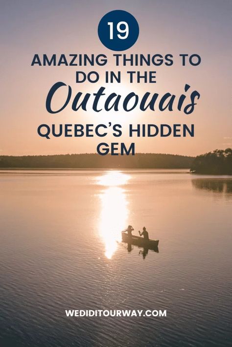 Outaouais is Quebec's hidden gem of a touristic region. Less than 3 hours away from Montreal, and a short hour drive from Ottawa, this region has so much to offer. Discover the best things to do in Outaouais. Best sights in Outaouais. Best activities in the summer in Outaouais. Canoe camping in Quebec. Summer road trip from Montreal. Best attractions in Outaouais. Explore Quebec. Quebec travel. Weekend trip from Montreal Quebec Summer, Parc Omega, Quebec Travel, Canoe Camping, Chasing Waterfalls, Travel Recommendations, Hidden Places, Summer Road Trip, North America Travel