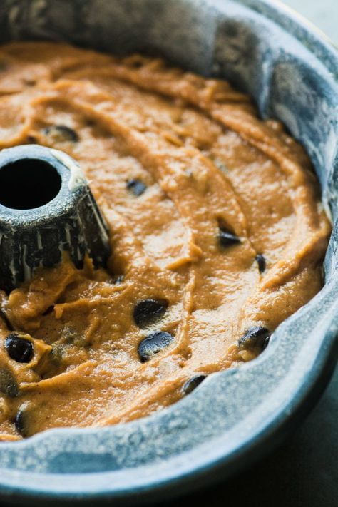 Chocolate Chip Pumpkin Bread is a must make every fall! #cake #pumpkinbread #pumpkinloaf #recipe #best #easy #bundt #pumpkincake #bundtcake #spicecake Chocolate Chip Bunt Cake, Pumpkin Chocolate Chip Bundt, Chocolate Chip Bundt Cake, Pumpkin Bundt, Easy Bundt Cake, The View From Great Island, Super Easy Desserts, Fall Cake, Pumpkin Bundt Cake