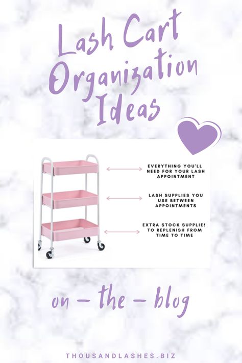 Lash Cart Organization Ideas Lash Tech Trolley Set Up, Lash Cart Organization Ideas, Lash Lounge Ideas, Lash Tech Merch, Lash Trolley Set Up, Lash Cart Organization, Lash Extension Aftercare Kit Ideas, Lash Aftercare Kit Ideas, Lash Cart Ideas