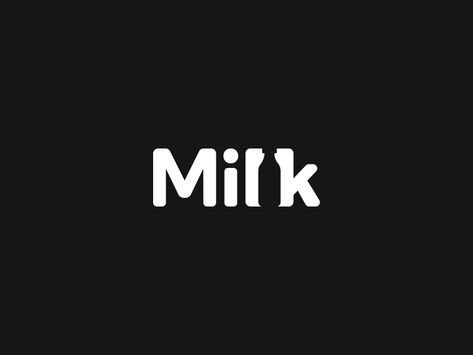 Milk Logo by Sumesh A K on Dribbble Milk Logo Design, Milk Logo Design Ideas, Milk Brand Logo, Milk Branding, Milk And Honey Book, Milk Logo, Monkey Logo Design, One Word Art, Ice Cream Logo