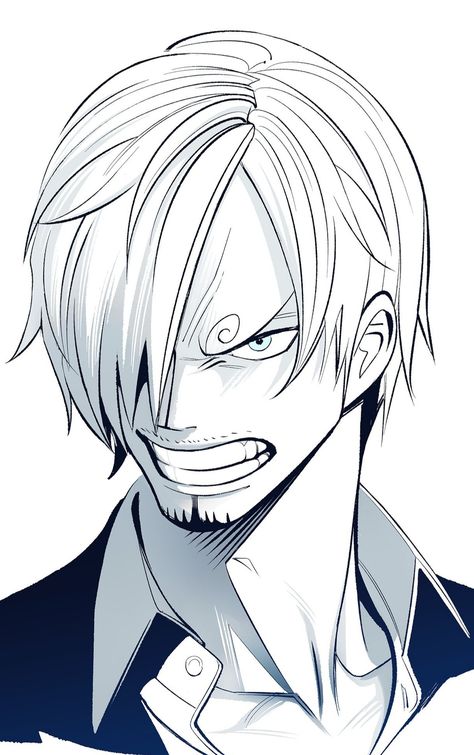 Sanji Art by _sS2z_2 Sanji Vinsmoke Sketch, Sanji Drawing Sketch, One Piece Sanji Drawing, Sanji Tattoo Ideas, Sanji Vinsmoke Manga, Sanji Reference, One Piece Art Drawing, One Piece Drawing Sketches, Zoro One Piece Drawing