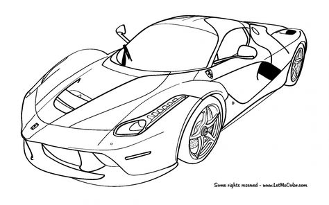 Ferrari Coloring Pages, Race Car Coloring Pages, Car Coloring Pages, Cars Coloring, Sports Coloring Pages, Used Porsche, Unique Coloring Pages, Ferrari Laferrari, Cars Coloring Pages