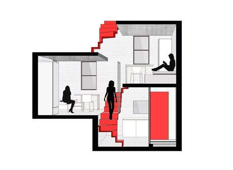 Gallery of Stacked Student Housing / Thirdspace Architecture Studio - 36 Student Housing Architecture Concept, Raumplan Architecture, Student Housing Plan, Glass House Architecture, Dormitory Design, Module Architecture, Micro Housing, Opera House Architecture, Beach Houses Architecture