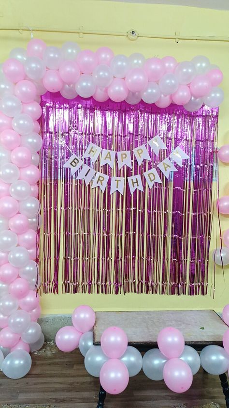 Balloon decoration 🎈 for birthday party Balloon Decoration For Birthday, Simple Balloon Decoration, Birthday Decor Ideas, Decoration For Birthday Party, Birthday Wall, Easy Birthday, Birthday Balloon Decorations, Mother Birthday, Birthday Decor