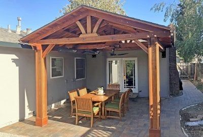 Outdoor Pavilion Kits Handcrafted from Redwood | Free Shipping Pavilion Attached To House, Mid Century Pergola, Backyard Structures, Outdoor Awnings, Outdoor Pavilion, Wood Pergola, Backyard Pavilion, Pergola Kits, Trim Kit