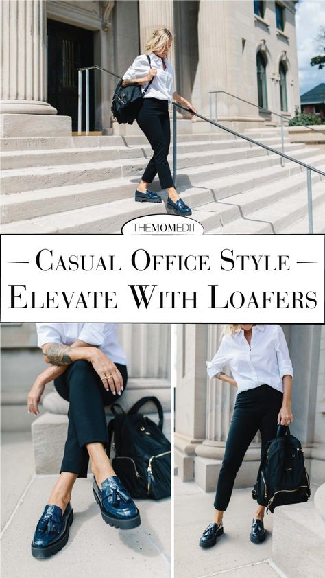 Chunky Loafer Work Outfit, Black Loafers Outfit Work, Chunky Loafers Outfit Style, Black Loafer Outfits Women, Outfit With Loafers Women, Style With Loafers, Loafers Outfit Work, Platform Loafers Outfit, Loafers Shoes Outfit