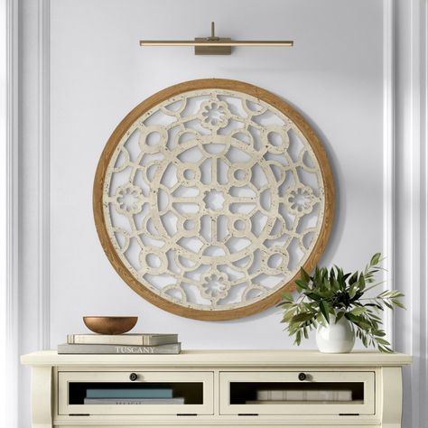 Kelly Clarkson Home Round Cut Medallion Wall Décor & Reviews | Wayfair Circular Wall Decor, Medallion Wall Decor, White Pillar Candles, Kelly Clarkson Home, Kelly Clarkson, Wall D, Wall Décor, Round Cut, Wall Decor