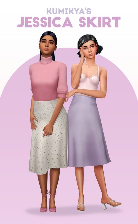 Jessica Skirt | Kumikya on Patreon Sims 4 Kumikya, Sims 4 Cc Kumikya, Sims 4 Maxis Match Cc Bottoms, Sims 4 Mm Outfits, Mm Cc Sims 4, Sims 4 Maxi Skirt, The Sims 4 Cc Skirts, Sims 4 Cc Bottoms Female, The Sims 4 Maxis Match Clothing