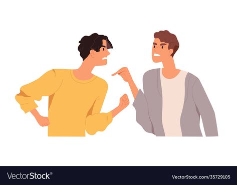 People Yelling At Each Other Drawing, Quarrel Illustration, Two People Arguing Reference, People Arguing, Arguing Illustration, Arguing Parents Drawing, People Arguing Drawing, Angry Character, Astronaut Wallpaper