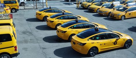 Nyc Taxi, Tesla Owner, New Tesla, Yellow Cabs, Worst Names, Tesla Car, Taxi Cab, Tesla Model 3, Success Story