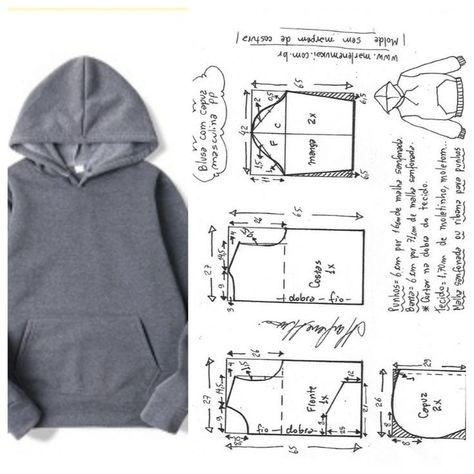 Pola Jaket, Hoodie Sewing, Pola Topi, Hoodie Sewing Pattern, Mens Sewing Patterns, T Shirt Sewing Pattern, Girls Clothes Patterns, Trendy Sewing Patterns, Sewing Collars