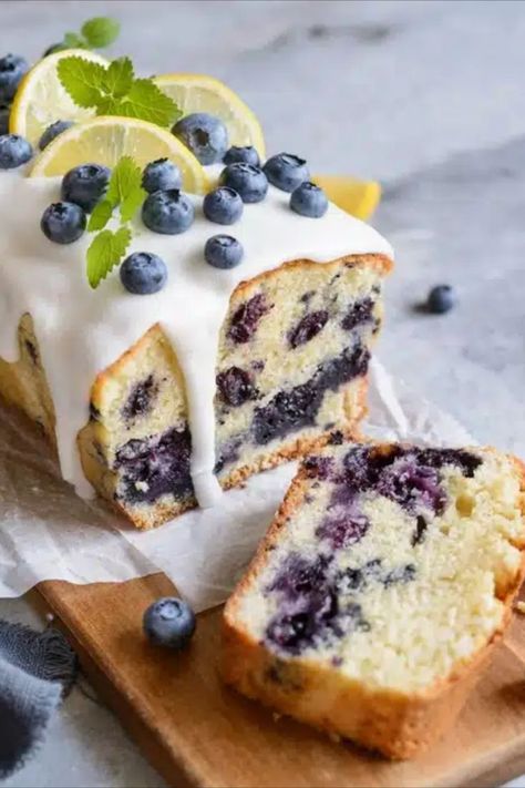 Limes Recipes, Blueberry Lemon Cake Recipe, Blueberry Bread Recipe, Lemon Blueberry Loaf, Blueberry Loaf, Lemon Blueberry Bread, Lemon Bread, Blueberry Lemon Cake, Lemon Cake Recipe