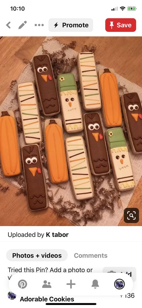 Royal Icing Cookie Sticks, Thanksgiving Stick Cookies, Thanksgiving Cookie Sticks Decorated, Thanksgiving Cookie Sticks, Fall Cookie Sticks, Fall Cookie Sticks Decorated, Thanksgiving Royal Icing Cookies Easy, Halloween Cookie Sticks, Thanksgiving Cutout Cookies