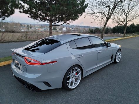 Kia Stinger GT2 AWD Ceramic Silver Blaque Diamond BD-F25 | Wheel Front Kia Stinger Gt 2022, Kia Stinger Gt Custom, Stinger Kia, Kia Stinger Gt, 4 Door Sports Cars, Best Cars For Teens, Car For Teens, Kia Stinger, Silver Car