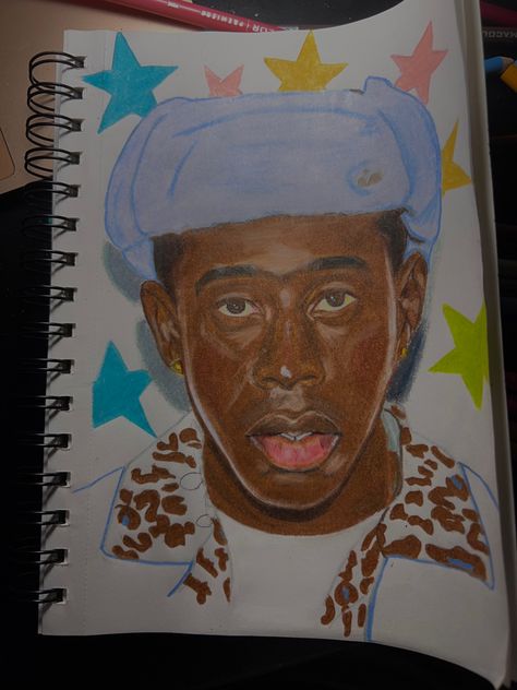 Tyler The Creator Drawing Pencil, How To Draw Tyler The Creator, Drawings To Do, Tyler The Creator Sketch, Tyler The Creator Fan Art, Tyler Drawing, Tyler The Creator Fanart, Tyler The Creator Painting, Tyler The Creator Drawing